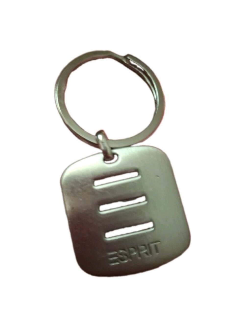 Vtg Y2K Esprit Logo Charm Purse Bag Hang Tag Keychain Keyring Accessory